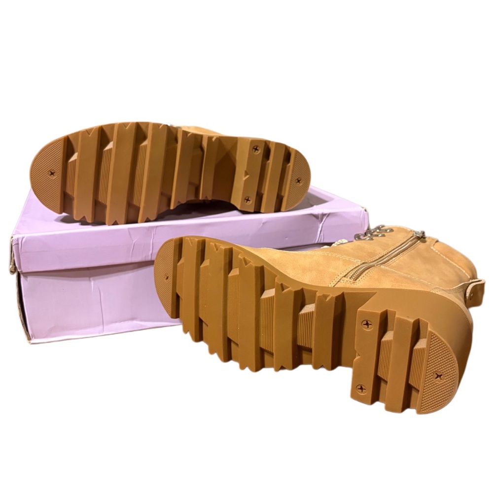 Madden Girl Tan Combat Boots - Picture 8 of 10